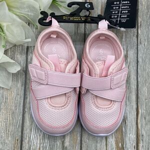Baby Girls Cross Strap Sneakers Shoes Size 6